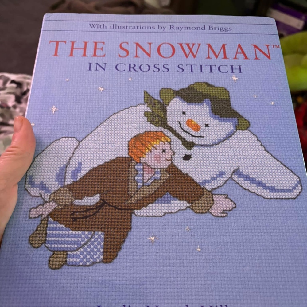 the snowman Raymond briggs christmas craft cross stitch hardcover book